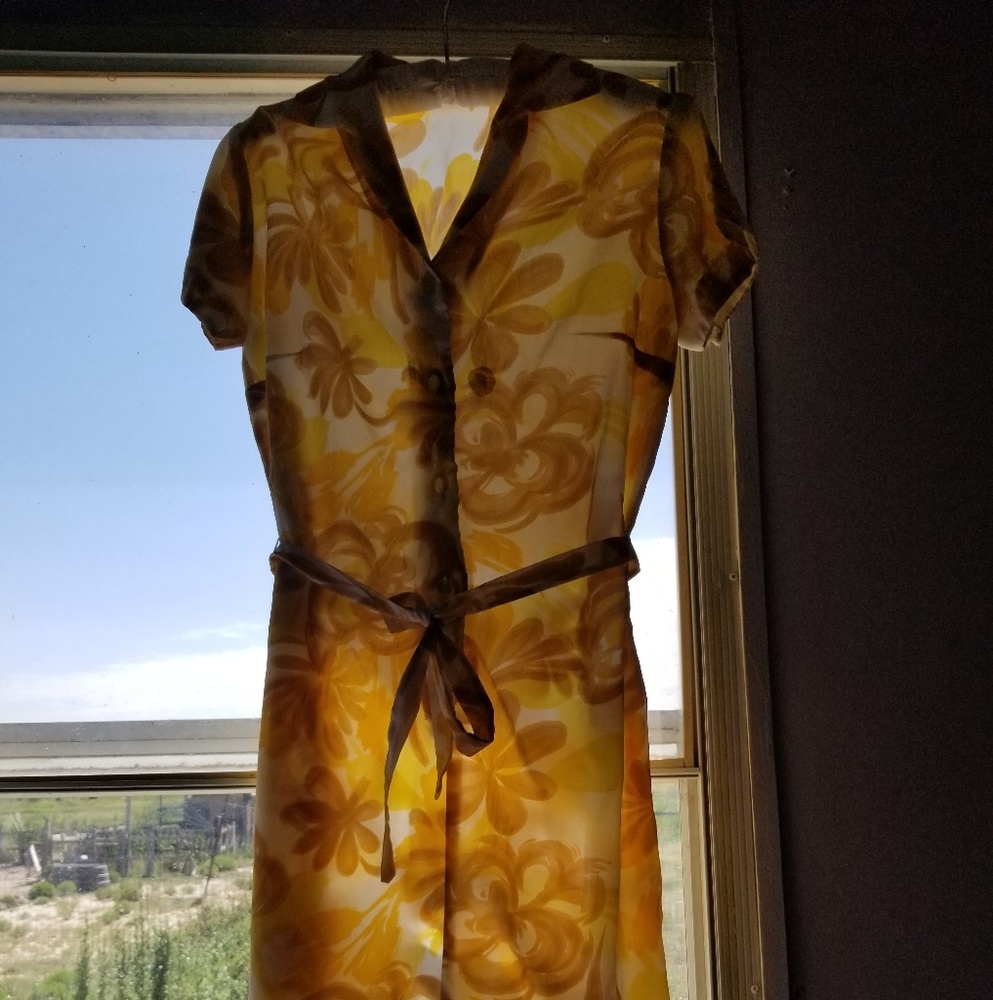 A 50's vintage floral print dress